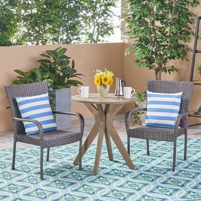 Rattan nesting best sale bistro set