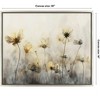 Americanflat Floral Canvas Wall Art Featuring Soft Yellow and Beige Flowers with Grey and Cream Tones - Modern Wall Art - 2 of 4