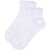 Memoi Girls' Colored Ruffle Anklet Socks - 3 of 4