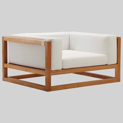 Newbury Accent Patio Lounge Armchair White - Modway