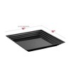 Smarty Had A Party 16" x 16" Black Square Plastic Serving Trays - 24 pcs - 3 of 4