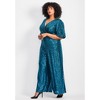 Avenue Women's Plus Size Nada Sequin Puff Sleeve Jumpsuit - 4 of 4