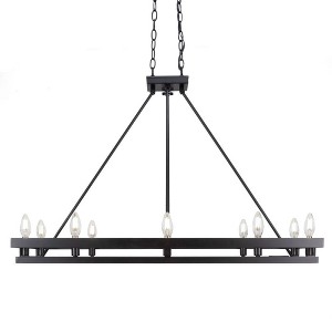 Toltec Lighting Belmont 10 - Light Island Pendant Light in  Matte Black - 1 of 1