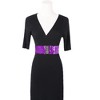 INSPIRE CHIC Women's Elastic Interlocking Buckle Sequin Waist Belt - 4 of 4