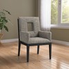 Meridian Furniture,Gwendolyn Linen Textured Fabric Dining Arm Chair - 2 of 4