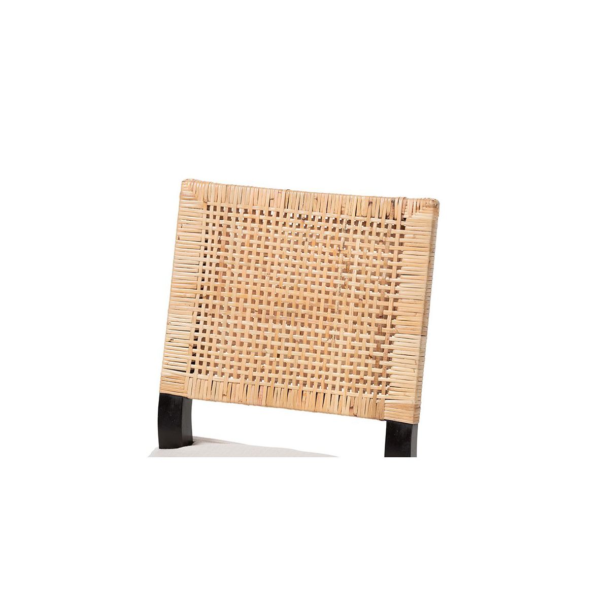 bali & pari,Lesia Rattan Dining Chair with Mahogany Frame and Cushion, Espresso - thumbnail 5