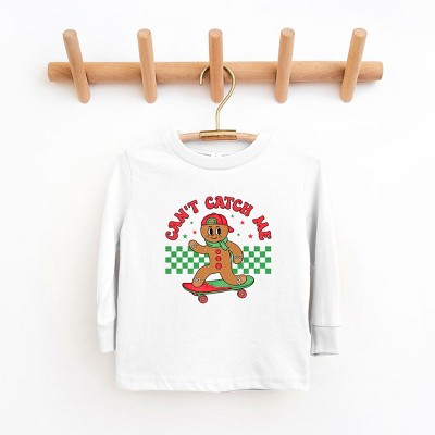 The Juniper Shop Gingerbread Man Skateboard Toddler Long Sleeve Tee