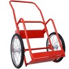Double Cylinder Cart, Dual Oxygen Tank Cart Dolly With 2 Hinges, 2 20" Phneumaticr Wheels, Removable 220 Lbs Load Capacity Cart - 2 of 4