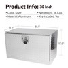 Truck Bed Toolbox Flatbox Waterproof Heavy Duty Aluminum Stripes Tread Pattern RV Storage Organizer Tool Box - 4 of 4