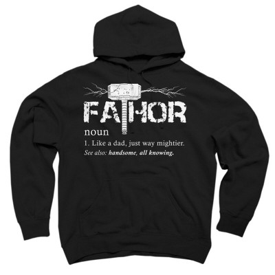Adult Design By Humans Viking Mightier Hero Fa-Thor Dad By EijhaBuddha Pullover Hoodie