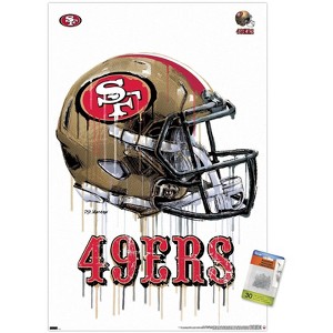 Trends International NFL San Francisco 49ers - Drip Helmet 20 Unframed Wall Poster Prints - 1 of 4