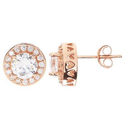rose gold silver earrings