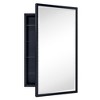 TEHOME Rectangular Metal Framed Recessed Bathroom Medicine Cabinet with Mirror - 2 of 4