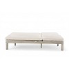 Whisen Double Outdoor Chaise Lounge with 5-Position Adjustable Backrest, Cushions & Folding Side Trays for Two - 3 of 4