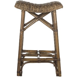 Ramiro Stool - Brown - Safavieh - 1 of 4