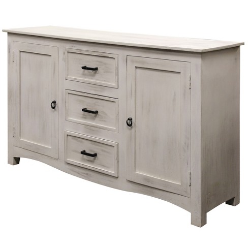 Solid Mango Wood Sideboard White Stylecraft Target