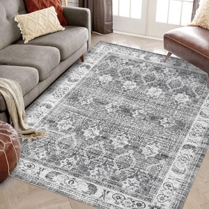 Washable Area Rugs, Rugs for Living Room, Stain Resistant Carpet, Vintage Rugs for Bedroom, Non Slip Backing, Home Decor Floor Decoration Mat - 1 of 4