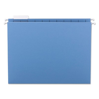 Smead Hanging File Folders 1/5 Tab 11 Point Stock Letter Blue 25/Box 64060