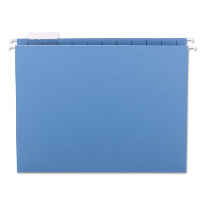 Smead Hanging File Folders 1/5 Tab 11 Point Stock Letter Blue 25/Box 64060