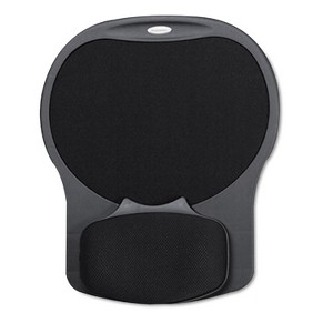 Fellowes Easy Glide Gel Mouse Pad w/Wrist Rest 10 x 12 X 1 1/2 Black 93730 - 1 of 4