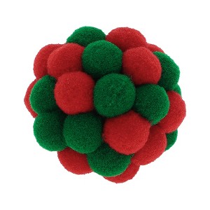 Unique Bargains Ball Shape Cat Teaser Toys Red Green 1 Pc - 1 of 3