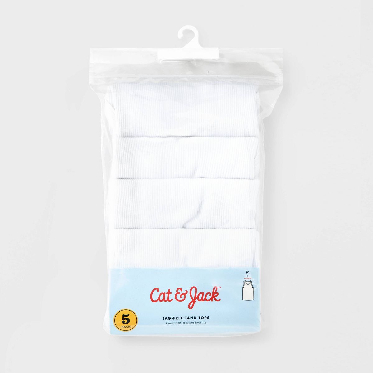 Boys' 5pk Tank Tops - Cat & Jack™ White - thumbnail 2