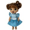 Doll Clothes Superstore Blue Sparkle Dress Fits 12 Inch Baby Alive And Little Baby Dolls - 2 of 4