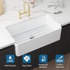 Whizmax White Farmhouse Sink 30 inch, Kitchen Sink Deep Drop In Farm Sink Undermount with Custom Bottom Grid & Strainer Drain - image 4 of 4