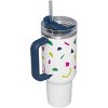 Stanley 40 oz Stainless Steel H2.0 Flowstate Quencher Tumbler Abstract Geos: Dishwasher-Safe, Multicolored Drinkware - 2 of 4