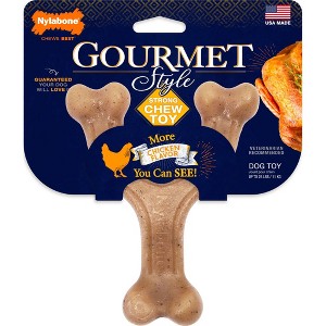 Nylabone Gourmet Style Strong Chew Wishbone, Chicken Flavor, Up to 25 lbs - 1 of 1