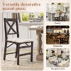 Set of 2 Folding Upholstered Dining Chairs with Wooden Frame, Space-Saving Mid-Century Fabric Side Chairs for Kitchen or Small Room - 4 of 4