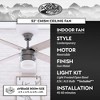 Portage Bay Chism 52" Ceiling Fan w/ Light, Quiet Motor & Pull Chain, Gun Metal - 4 of 4