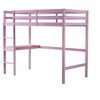 NicBex Twin Size Loft Bed with Built-in Desk,Sturdy Rubber Wood Bunk Bed with Safety Rails & Ladder,High Loft Bed for Teens,Adults - 2 of 4
