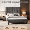 Upholstered Platform Bed Frame with Adjustable Headboard, Modern Mattress Foundation, Wooden Slats Supports, No Box Spring Needed - 3 of 4