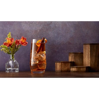 Gwen 18oz Lead-Free Crystal Highball Glass Set