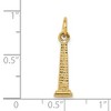Black Bow Jewelry 14k Yellow Gold 3D Washington Monument Pendant - 3 of 4