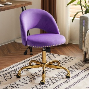 Karl Home | 23 inch Task Chair Office Desk Chair Make Up Chair With Wheels - 1 of 4
