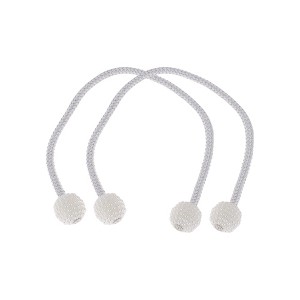 Unique Bargains Magnetic Buckle Large Faux Pearl Curtain Strap Polyester Rare Earth Magnet 2 Pcs - 1 of 4