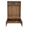 CAVINAS Hall Tree with 3 Hooks Modern Coat Rack with Storage Bench and Rattan Cabinet Door for Hall - 4 of 4