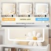 Makeup Vanity Desk with Lighted Mirror, Power Outlet, 2 Drawers and Cabinet - 4 of 4