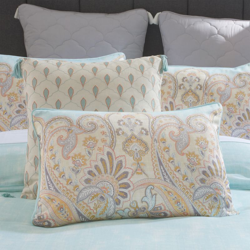 Puri Reversible Percale Cotton Comforter Set Light Blue - Heirlooms of India, 3 of 6