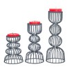 Lainon, Set of 3 Metal with White Finish Candleholders - 2 of 4