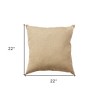 HomeRoots 22" Beige Throw Pillow - 3 of 4