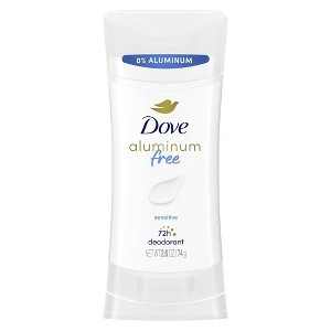 Dove Beauty Aluminum Free Sensitive Skin Deodorant Stick - 2.6oz - 1 of 4
