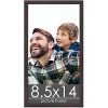 PosterPalooza | Photo Size Textured Brown Picture Frame - UV Acrylic, Foam Board Backing, Hanging Hardware - 2 of 4