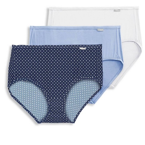 Jockey Women's Supersoft Brief - 3 Pack 9 Nautical Blue Dot/powder  Blue/white : Target