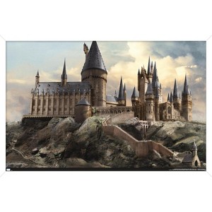 Trends International The Wizarding World: Harry Potter - Hogwarts at Sunrise Framed Wall Poster Prints - 1 of 4