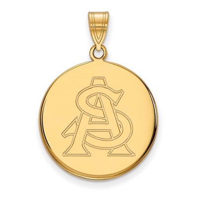 Black Bow Jewelry 10k Yellow Gold Arizona State Sun Devils NCAA Large Pendant