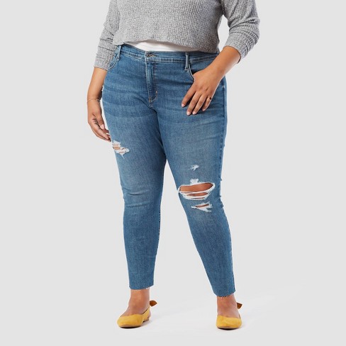Denizen® From Levi's® Women's Plus Size High-rise Super Skinny Jeans - Far  Out 26 : Target