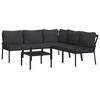 vidaXL Garden Lounge Set Black and Grey - 3 of 4